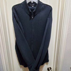 Pacific Heights Men's Black Zip Sweater, XXL
